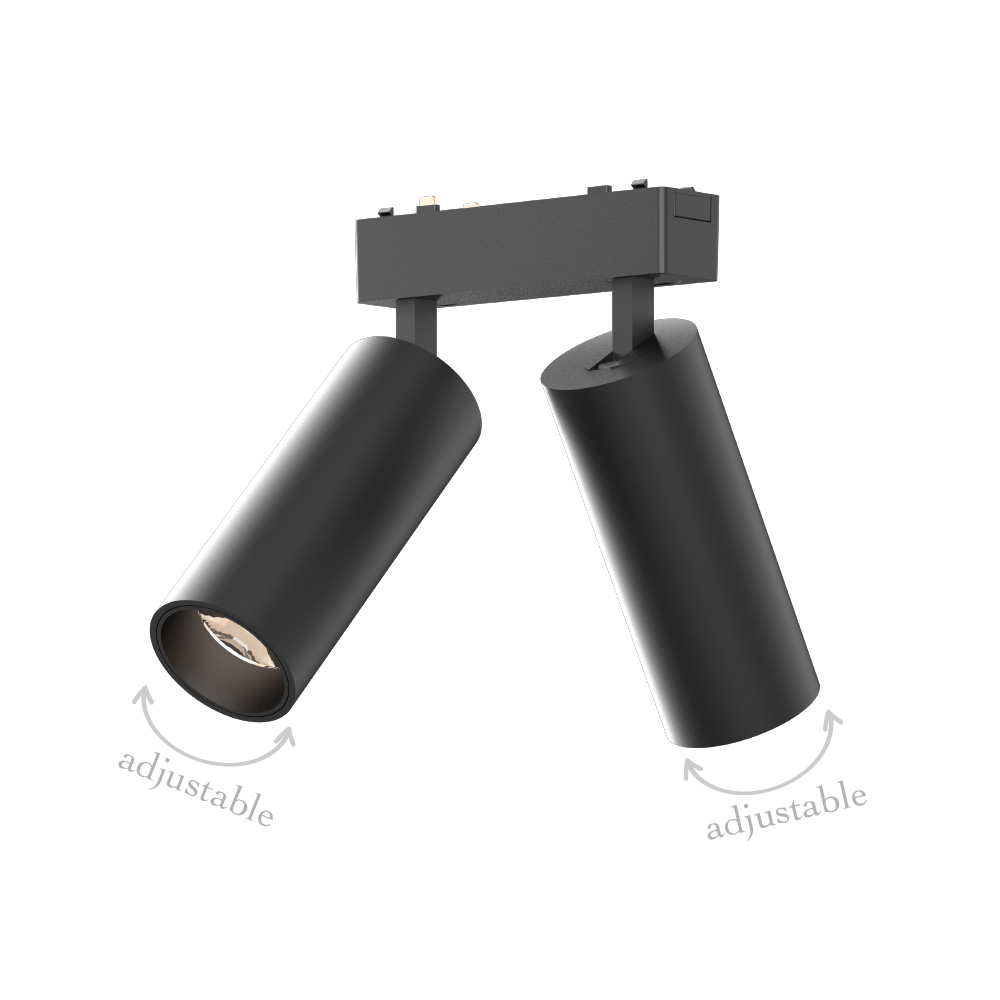 Φωτιστικό LED 2x9W 3CCT για Ultra-Thin μαγνητική ράγα σε μαύρη απόχρωση D:16cmX4,4cm - InLight