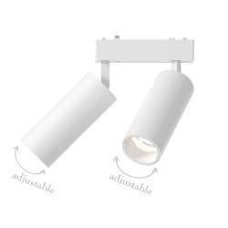 Φωτιστικό LED 2x9W 3CCT για Ultra-Thin μαγνητική ράγα σε λευκή απόχρωση D:16cmX4,4cm - InLight