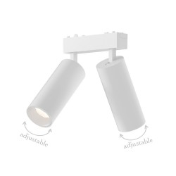 InLight Φωτιστικό LED 2x9W 3000K για Ultra-Thin μαγνητική ράγα σε λευκή απόχρωση D:16cmX4,4cm