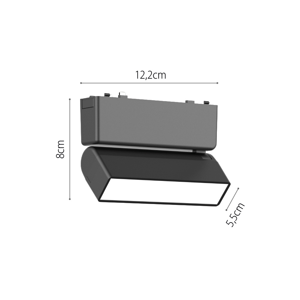 Φωτιστικό LED 5W 3CCT για Ultra-Thin μαγνητική ράγα σε λευκή απόχρωση (by tuya and zigbee) D:12,8cmX8cm- InLight