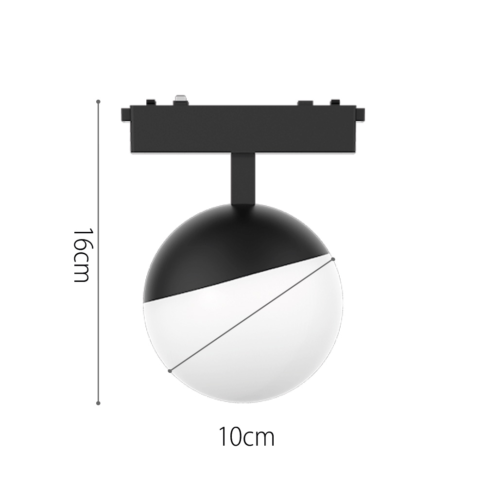 Φωτιστικό LED 6W 3CCT για Ultra-Thin μαγνητική ράγα σε μαύρη απόχρωση (by tuya and zigbee) D:10cmX10cm - InLight