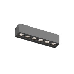 InLight Φωτιστικό LED 6W 3000K για Ultra-Thin μαγνητική ράγα σε μαύρη απόχρωση D:12,2cmX2,4cm