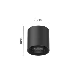 InLight Φωτιστικό LED 6W 3000K για Ultra-Thin μαγνητική ράγα σε μαύρη απόχρωση D:7,5cmX7,5cm