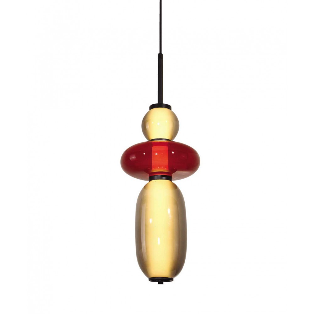 Led Κρεμαστό Φωτιστικό Από Γυαλί Smoked - Bordeaux 12W Dimmable Balloons-M1 LUCIDO