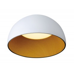 LED Πλαφονιέρα Αλουμινίου Με Ξύλο Λευκό - 60W 4800lm Gong LUCIDO