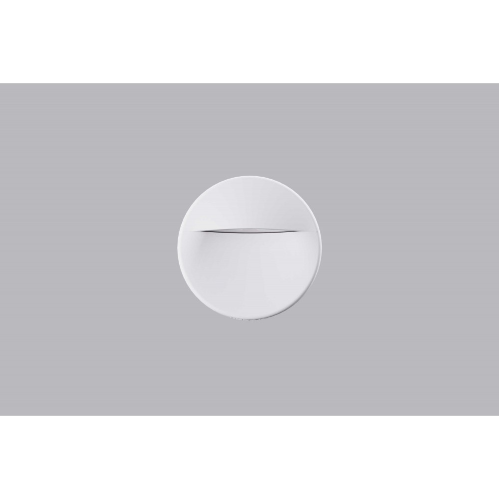 Led Απλίκα Εξωτερικού Χώρου Λευκό Slim 2W 3000K Θερμό IP65 Nado RD - LUCIDO