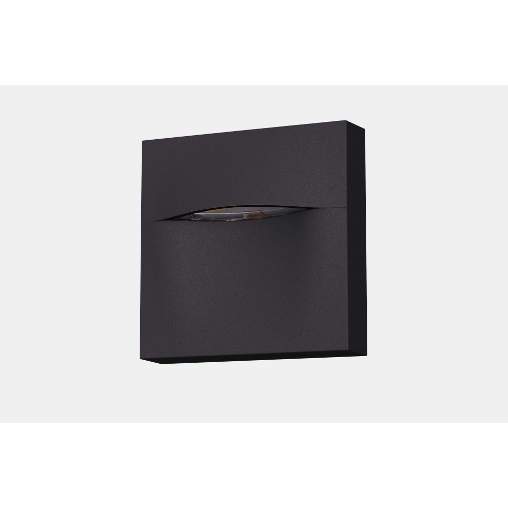 Led Απλίκα Εξωτερικού Χώρου Ανθρακί Slim 2W 3000K Θερμό IP65 Nado SQ - LUCIDO