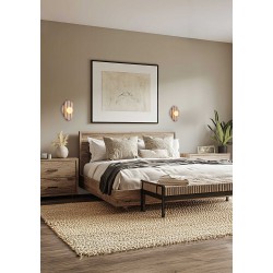 Επιτοίχιο Φωτιστικό Από Μάρμαρο και Οπάλ Γυαλί Λευκό - Κόκκινο 1xG9 Roccia-A RD - LUCIDO