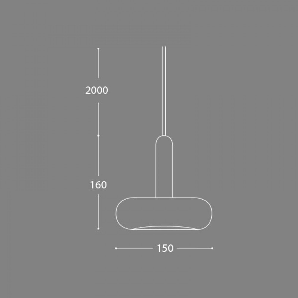LED Κρεμαστό Φωτιστικό Από Ξύλο Και Πέτρα Σε Μαύρο Χρώμα 10W Dimmable Rocky-BK - LUCIDO