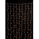 102 Led Συμμετρική Κουρτίνα Rubber Με Επέκταση Ip44 100 x 200(H)cm,Λευκό Καλώδιο/Θερμό Λαμπάκι (Kelvin: 2.500 - 2.800)