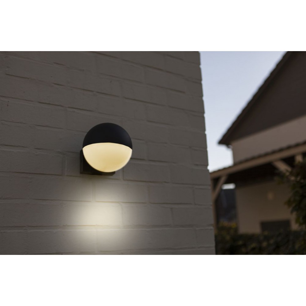LED Επιτοίχιο Φωτιστικό Αλουμίνιο Σκούρο Γκρι 25W 3000K IP54 LOOMA LUTEC