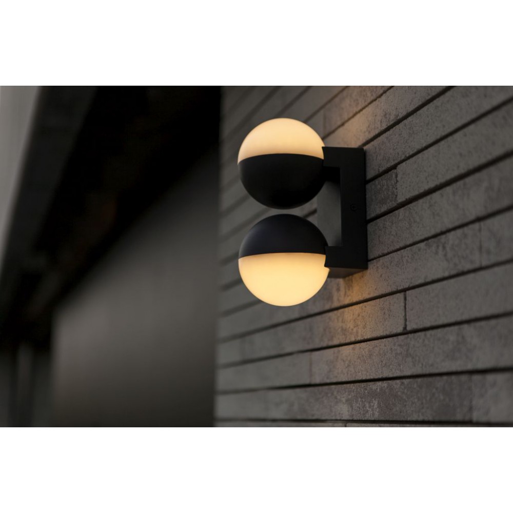 LED Επιτοίχιο Φωτιστικό Αλουμίνιο Σκούρο Γκρι 15.6W 3000K IP54 LOOMA LUTEC