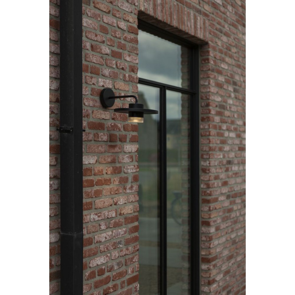 LED Απλίκα Εξωτερικού Χώρου Μαύρη 7W IP54 PLATO LUTEC