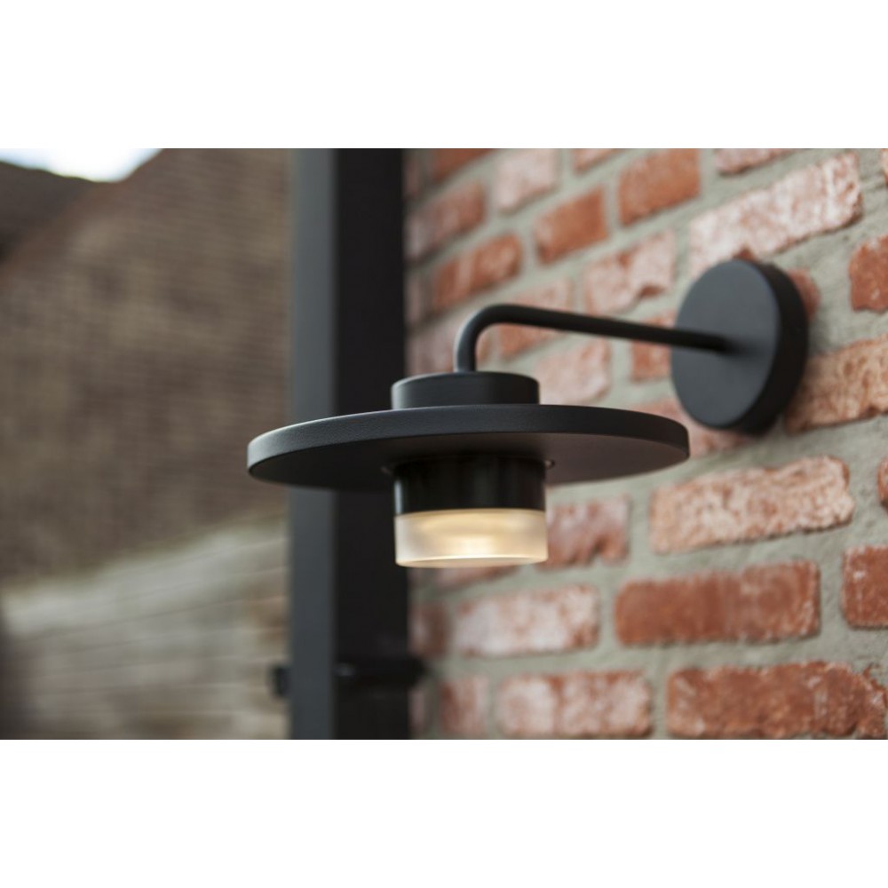 LED Απλίκα Εξωτερικού Χώρου Μαύρη 7W IP54 PLATO LUTEC