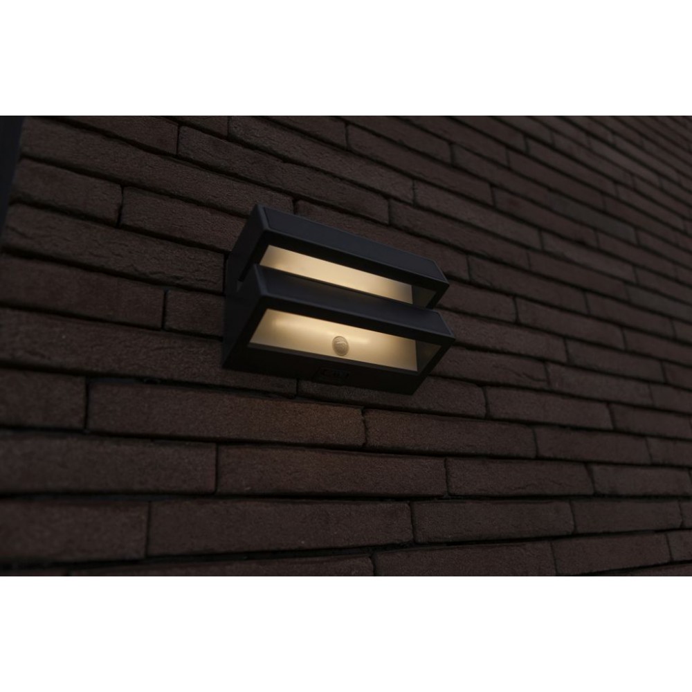 LED Ηλιακό Φωτιστικό Τοίχου Με Αισθητήρα 8.2W IP54 BARLO LUTEC