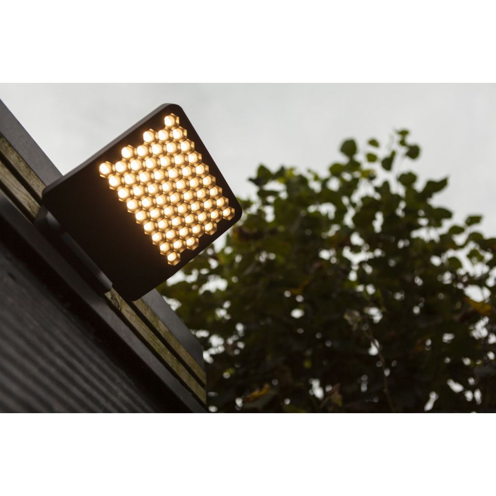 LED Επιτοίχιο Φωτιστικό Αλουμίνιο Σκούρο Γκρι 24W 4000K IP54 ATLANTIS LUTEC