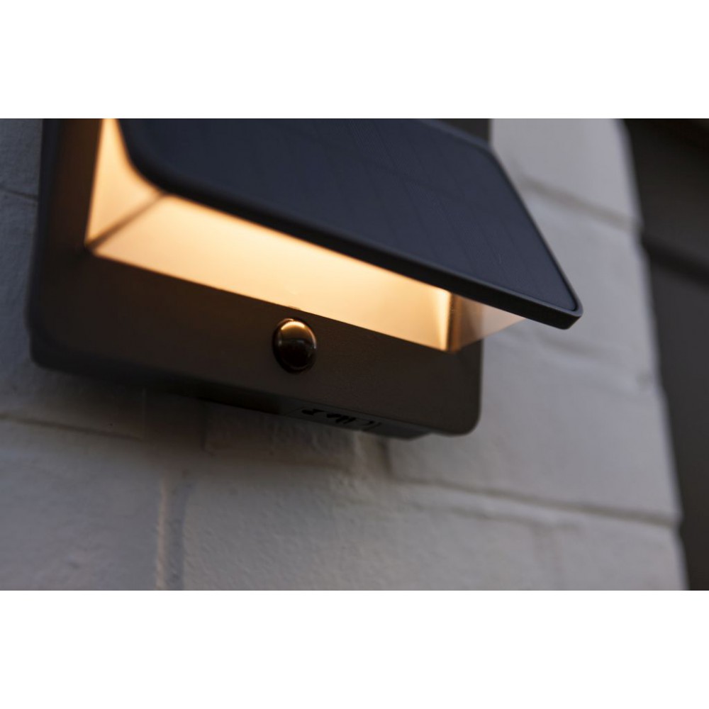 LED Ηλιακό Φωτιστικό Τοίχου Με Αισθητήρα 12.6W IP54 ALETA LUTEC