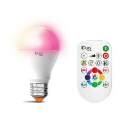 Λάμπα LED SMD με Χειριστήριο Με Ρυθμιζόμενο Λευκό Και RGB 9.5W E27 iDual - LUTEC