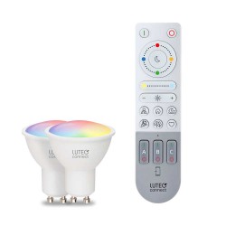 2 Σετ LED SMD CCT & RGB TUNABLE Λάμπες 3ης Γενιάς Με Εναλλαγή Φωτισμού Με Χειριστήριο GU10 4.7W E27 240V - LUTEC CONNECT