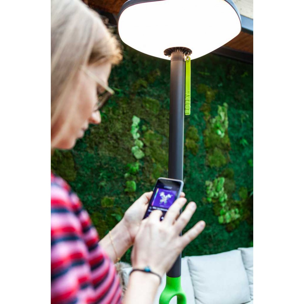 LED Ηλιακό Φωτιστικό Δαπέδου Portable Με Bluetooth Ηχείο 8W IP54 POPPY LUTEC