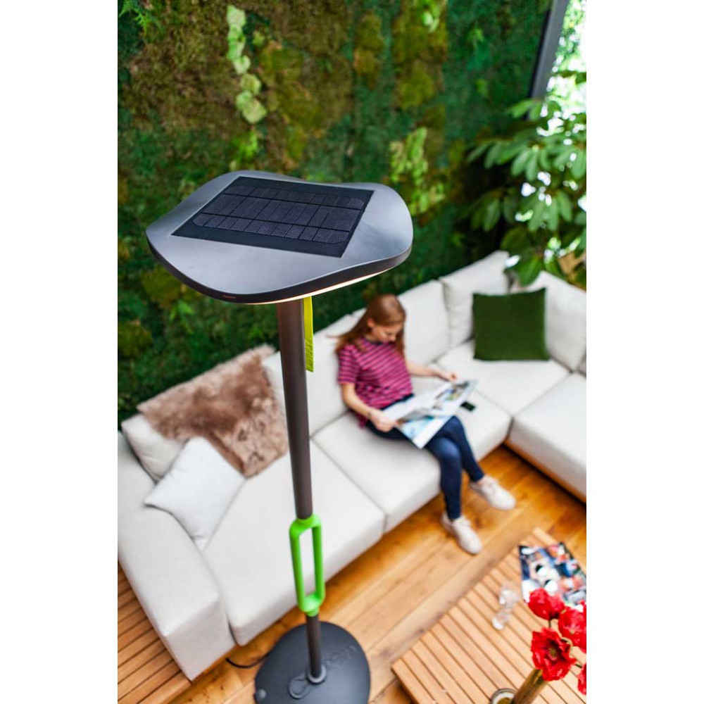 LED Ηλιακό Φωτιστικό Δαπέδου Portable Με Bluetooth Ηχείο 8W IP54 POPPY LUTEC