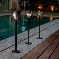 Greta Solar Lamp - Ηλιακό Φορητό Επιτραπέζιο Φωτιστικό IP65 Μαύρο - 5 in 1 lamp - New Garden