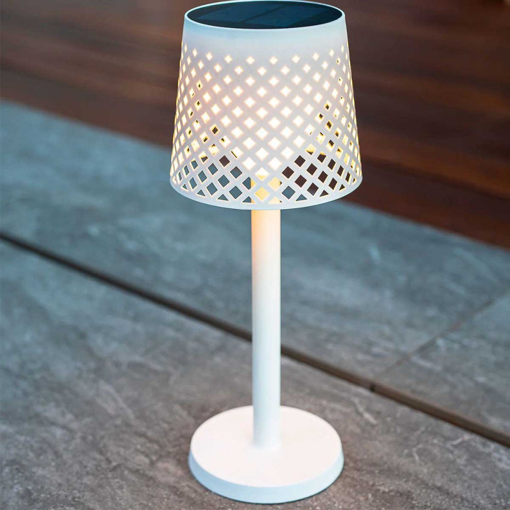 Greta Solar Lamp - Ηλιακό Φορητό Επιτραπέζιο Φωτιστικό IP65 Λευκό - 5 in 1 lamp - New Garden