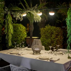 LED Φορητό Φωτιστικό Εξωτερικού Χώρου Cherry Solar με Ηλιακή Φόρτιση - Μπεζ - New Garden
