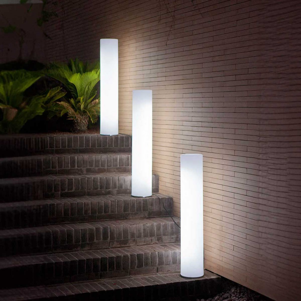 FITY 100 Κυλινδρικό Φωτιστικό Δαπέδου - Επαναφορτιζόμενο - RGB WHITES IP65 - New Garden