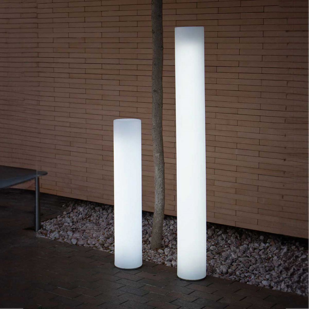 FITY 100 Κυλινδρικό Φωτιστικό Δαπέδου - Επαναφορτιζόμενο - RGB WHITES IP65 - New Garden