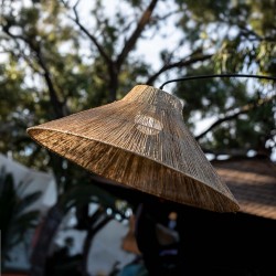 NIZA 230 Επιδαπέδιο Φωτιστικό Εξωτερικού Χώρου Επαναφορτιζόμενο Χωρις Καλώδιο - Φυσικό με Μαύρο - New Garden
