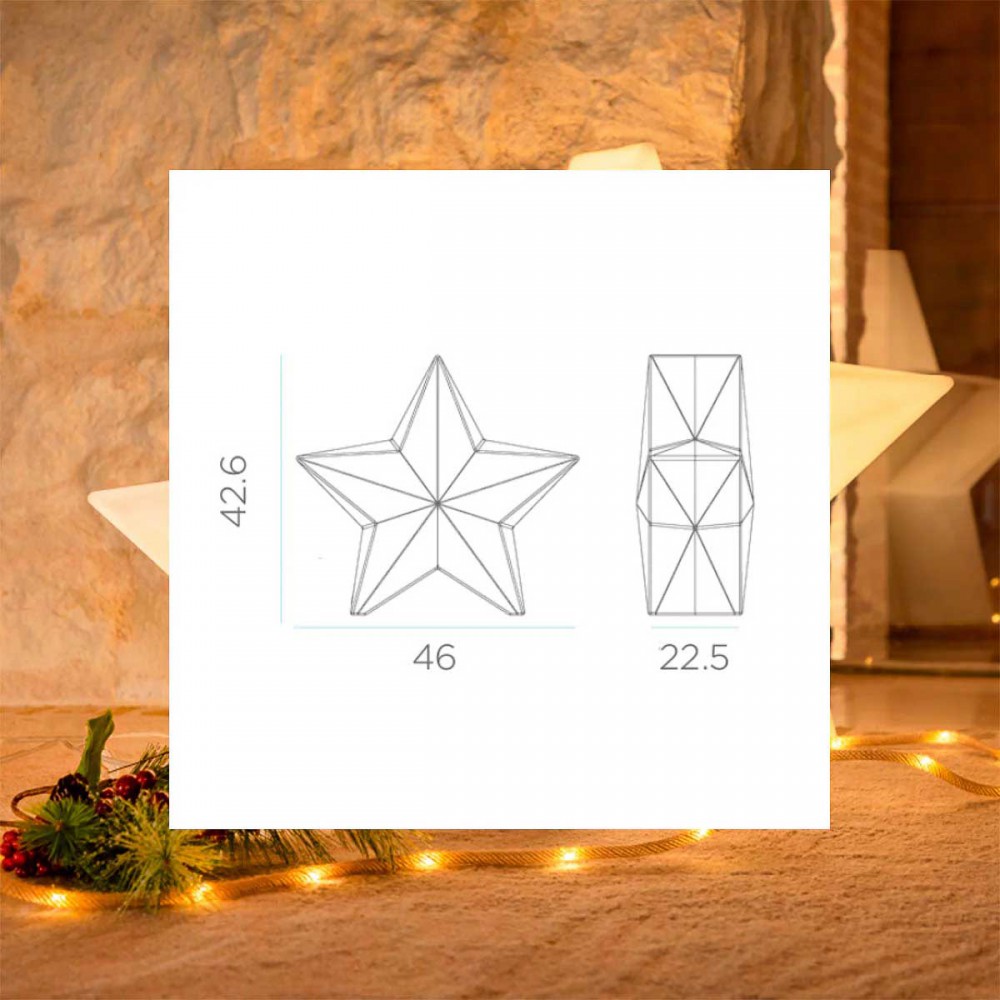 NOVA 45 CHRISTMAS STAR - Επιτραπέζιο Φωτιστικό Φορητό Χριστουγεννιατικό Αστέρι Ηλιακό RGBW IP65 - New Garden