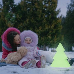 PINUS 40 CHRISTMAS TREE - Επιτραπέζιο Φωτιστικό Φορητό Χριστουγεννιατικό Δέντρο Ηλιακό RGBW IP65 - New Garden