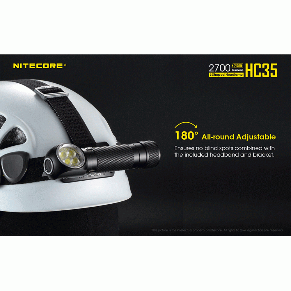ΦΑΚΟΣ LED NITECORE HEADLAMP HC35, Rechargable 2700Lumens + 4000ma 21700 batt