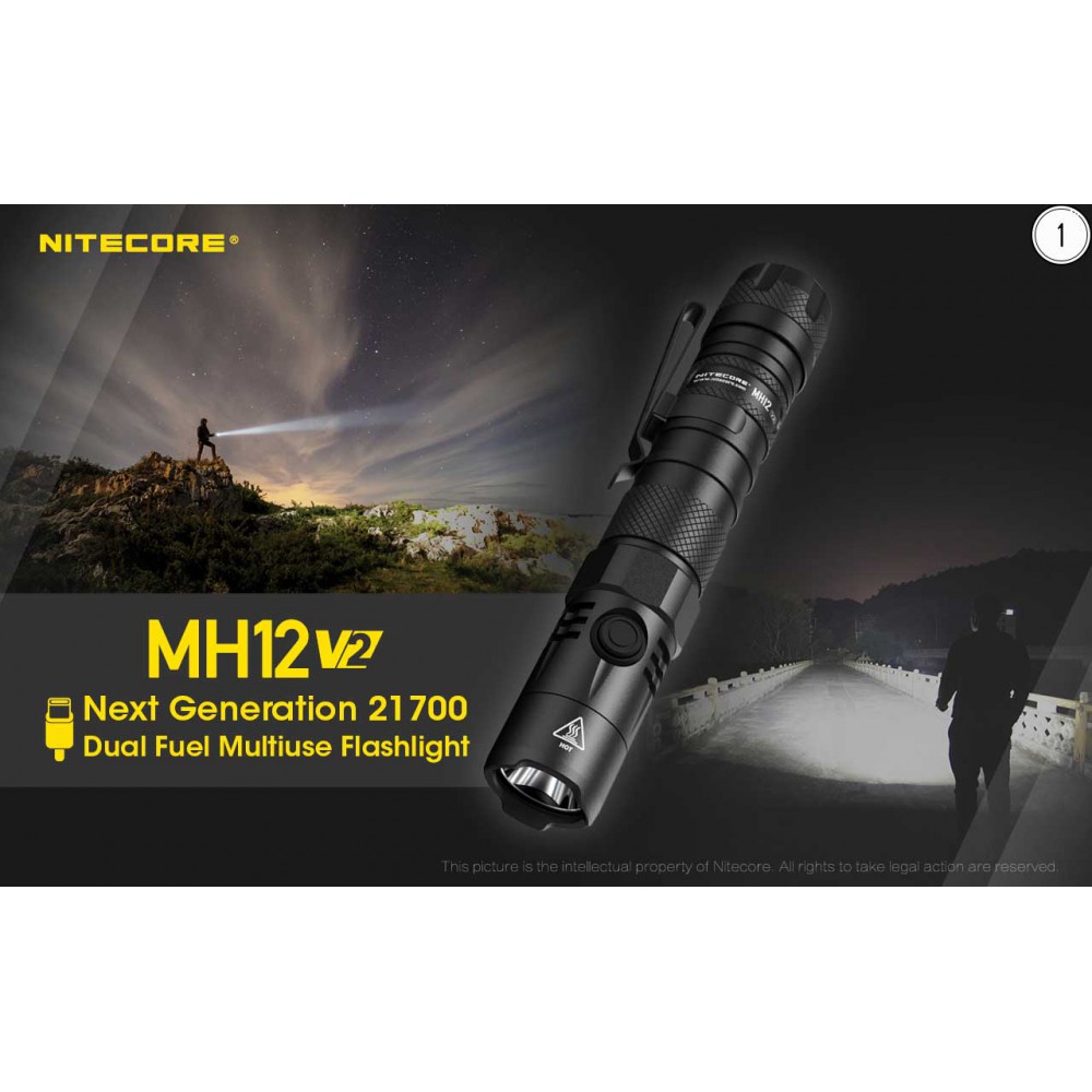 ΦΑΚΟΣ LED NITECORE MULTI TASK HYBRID MH12V2,1200lumens