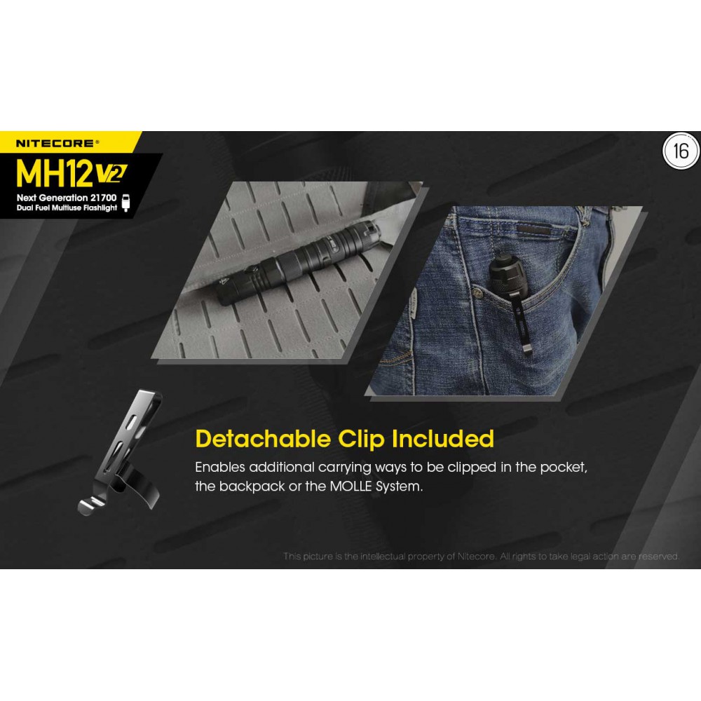 ΦΑΚΟΣ LED NITECORE MULTI TASK HYBRID MH12V2,1200lumens