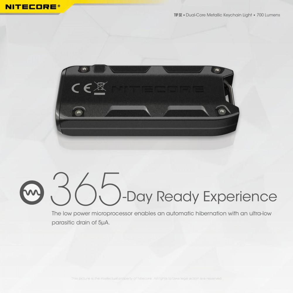 ΦΑΚΟΣ LED NITECORE TIP SE, Μπρελόκ, Rechargeable, Black