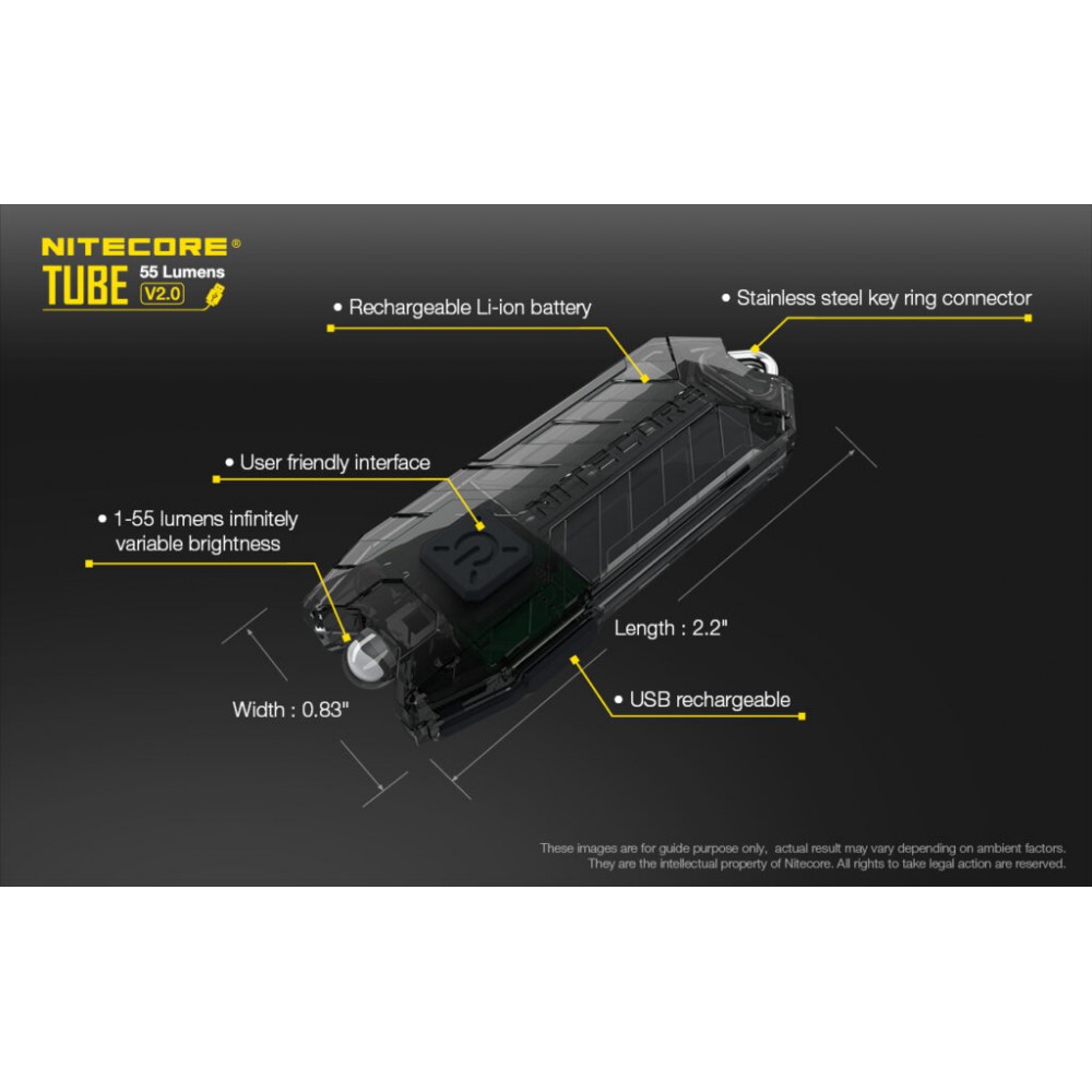 ΦΑΚΟΣ LED NITECORE TUBE, JACINTH, V2.0, 55lumens