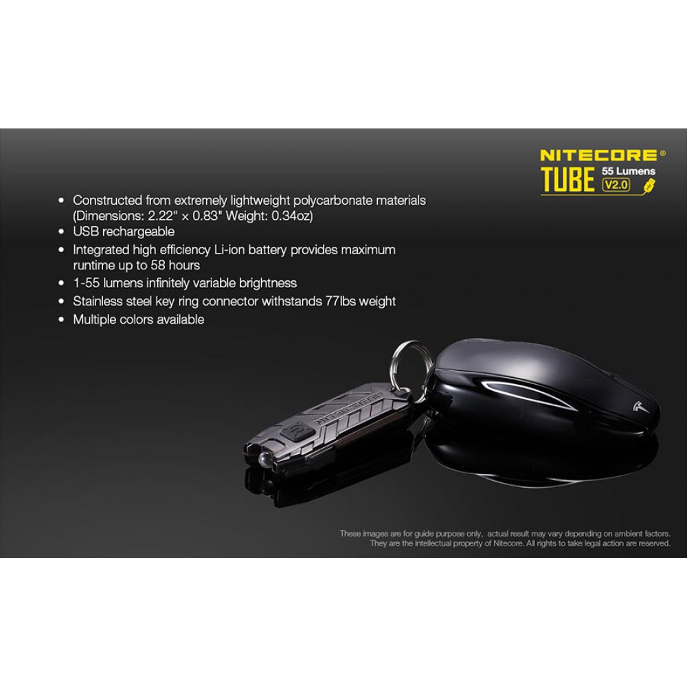 ΦΑΚΟΣ LED NITECORE TUBE, V2.0, 55lumens Σε Διάφορα Χρώματα