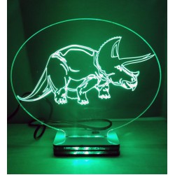 LED Φωτιστικό Χαραγμένο Plexiglass Με Σχέδιο Δεινόσαυρος Με Διακόπτη ON/OFF AlphaLed