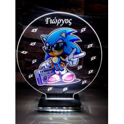 LED Φωτιστικό Plexiglass Με τον Sonic