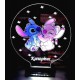 LED Φωτιστικό Plexiglass Με τον Stitch Και την Angel