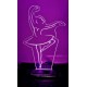 LED Φωτιστικό Χαραγμένο Plexiglass Με Σχέδιο Μπαλαρίνα Με Διακόπτη ON/OFF Plexi