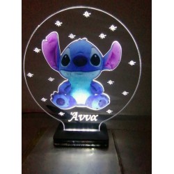 LED Φωτιστικό Plexiglass Με τον Stitch