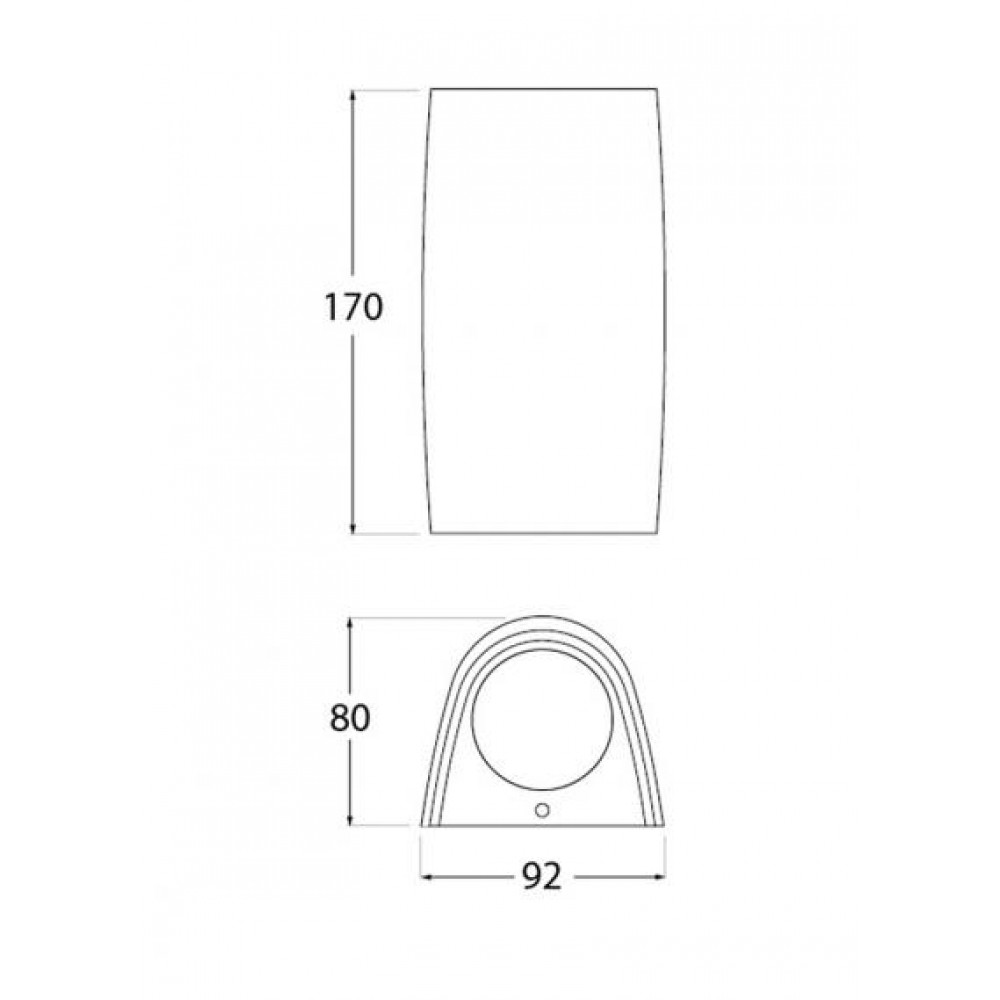 Απλίκα Εξωτερικού Χώρου Από Ρητίνη Γκρι LED 1 X 3,5W GU10 IP55 - MARTA 90 FUMAGALLI