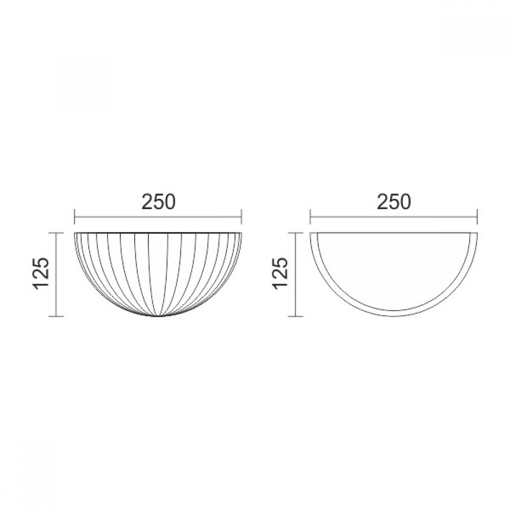 Γύψινη Απλίκα Ημικύκλιο 1x G9 10W SpotLight