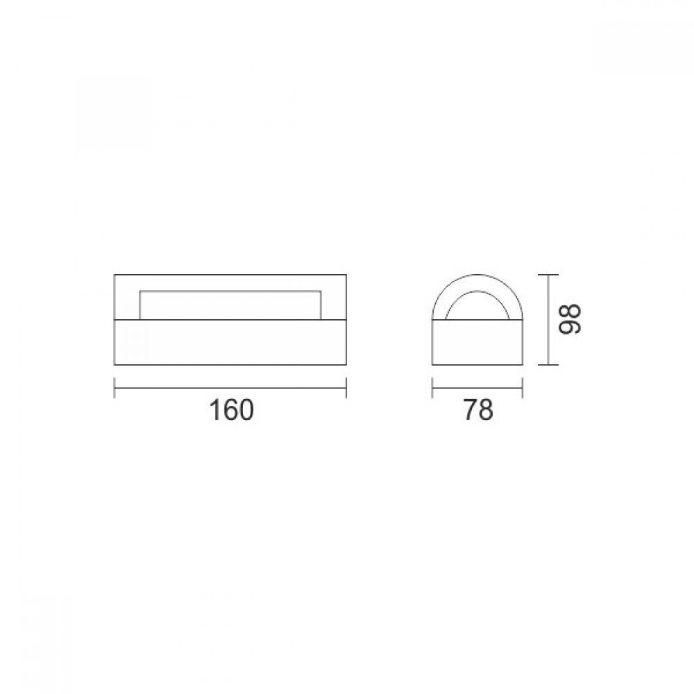LED Απλίκα Αλουμινίου Εξωτερικού Χώρου Κύλινδρος 10W 800lm IP44 Spotlight