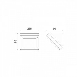 LED Απλίκα Εξωτερικού Χώρου 12W 4000K - Spotlight