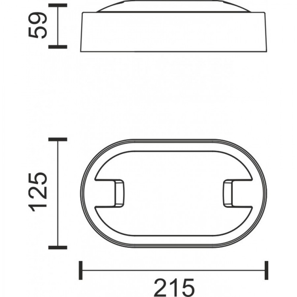 Απλίκα Εξωτερικού Χώρου LED 12W 3000K Οβάλ Γκρι - Spotlight