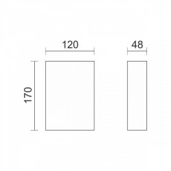 LED Απλίκα Εξωτερικού Χώρου 7W 3000K Up-Down Spotlight IP65